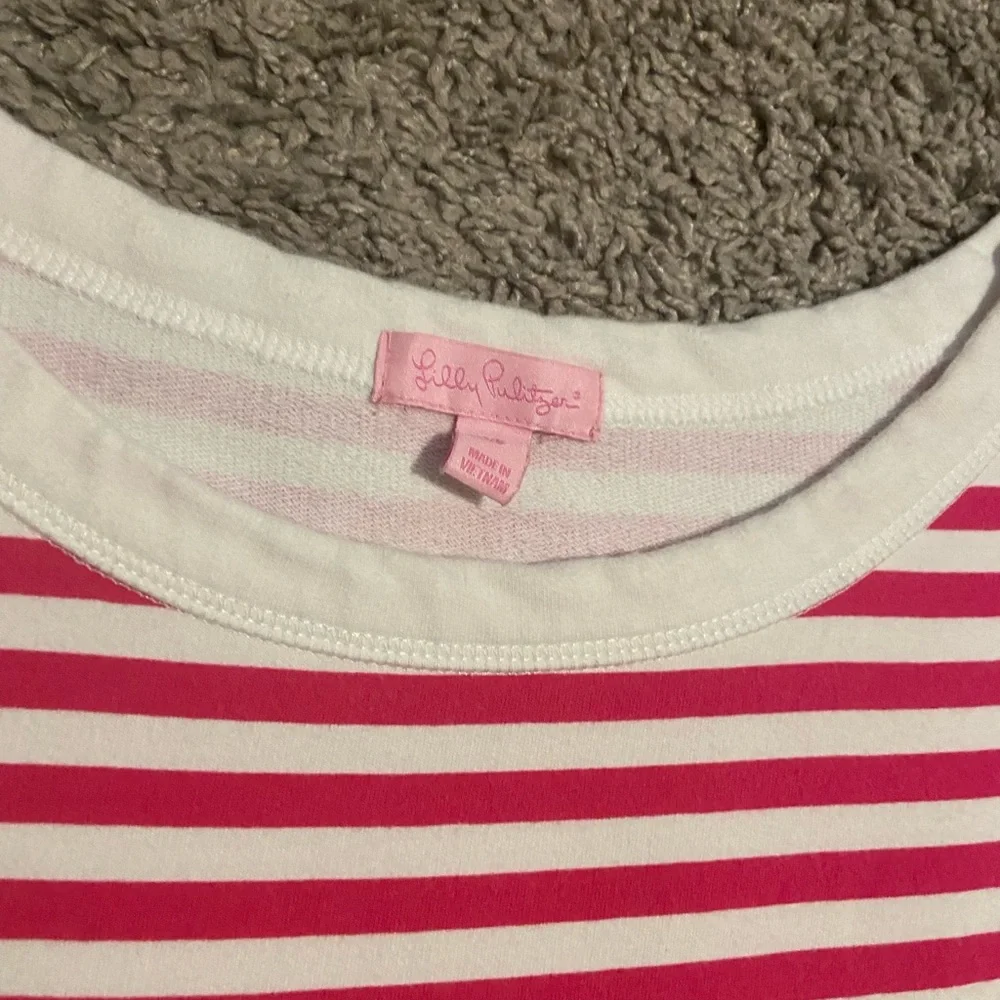 Lilly Pulitzer Pink and White Stripe Dress Size XS - Picture 3 of 6